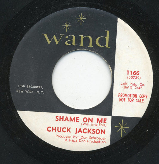 Chuck Jackson : Shame On Me / Candy (7", Promo, Bro)