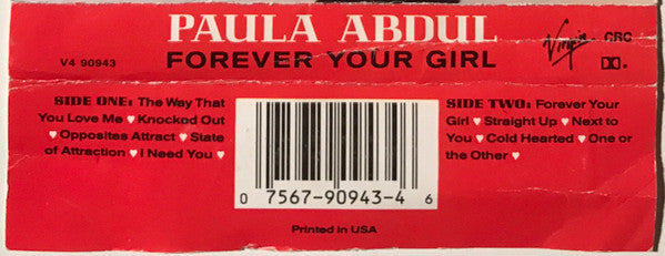 Paula Abdul : Forever Your Girl (Cass, Album, Club, CRC)