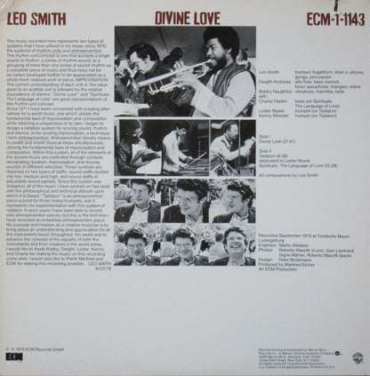 Wadada Leo Smith : Divine Love (LP, Album)