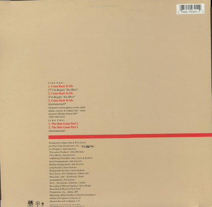 Janet Jackson : Come Back To Me (12")