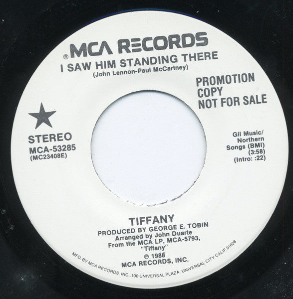 Tiffany : I Saw Him Standing There (7", Single, Promo)
