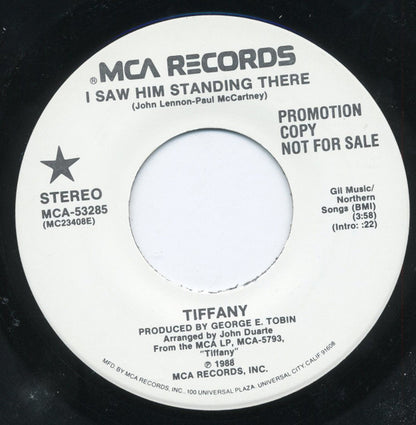 Tiffany : I Saw Him Standing There (7", Single, Promo)