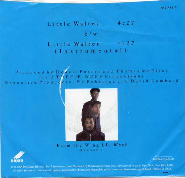 Tony! Toni! Toné! : Little Walter (7", Styrene, Car)