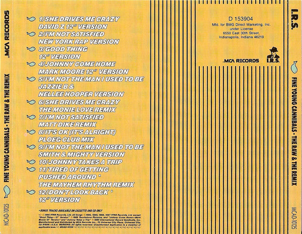 Fine Young Cannibals : The Raw & The Remix (CD, Comp, Club, BMG)