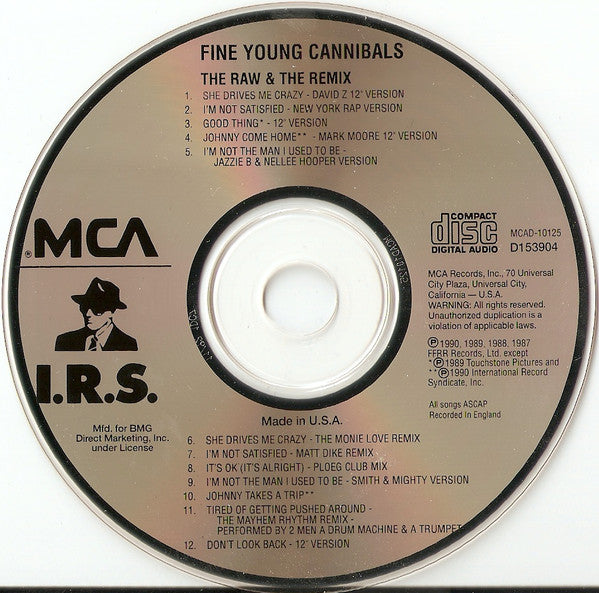 Fine Young Cannibals : The Raw & The Remix (CD, Comp, Club, BMG)