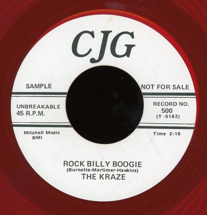 The Kraze (2) : Rock Billy Boogie / Red Hot (7", Promo, Red)