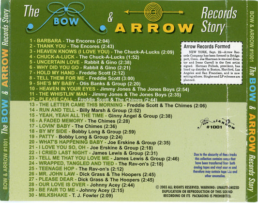 Various : The Bow & Arrow Records Story (CD, Comp)