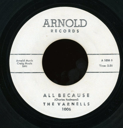 The Varnells : Day In Court / All Because  (7")