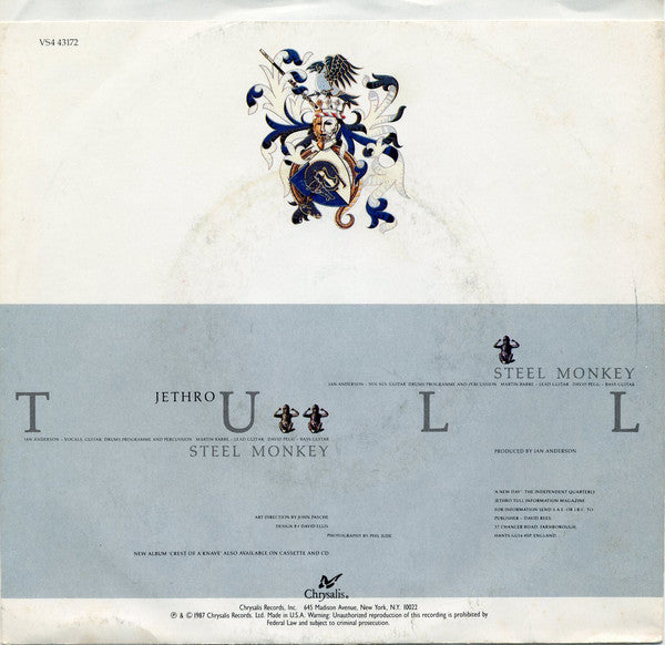 Jethro Tull : Steel Monkey (7", Single, Styrene, Car)
