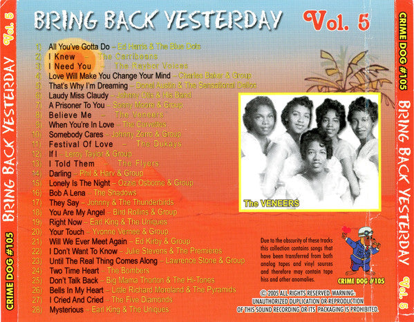 Various : Bring Back Yesterday Vol. 5 (CD, Comp)