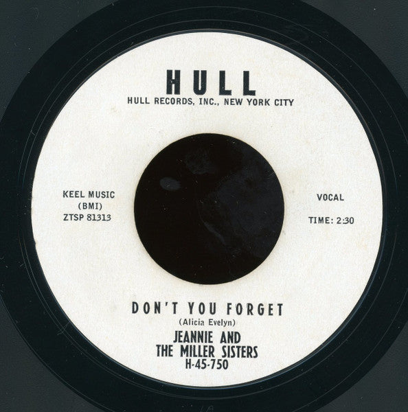 Miller Sisters (2) / Miller Sisters (2) : Roll Back The Rug / Don't You Forget (7", Styrene)