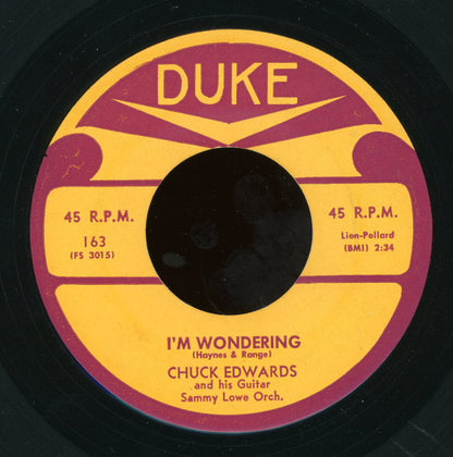 Chuck Edwards : Let's Rock 'n Roll (To Auld Lang Syne) / I'm Wondering (7")