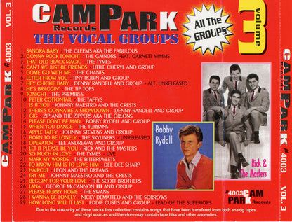 Various : CamPark Records Vol. 3 - The Vocal Groups  (CD, Comp)