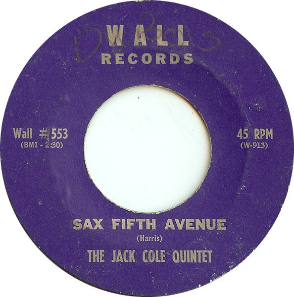 The Jack Cole Quintet : Sax Fifth Avenue / Macy's (7", Single, Styrene)