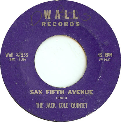 The Jack Cole Quintet : Sax Fifth Avenue / Macy's (7", Single, Styrene)
