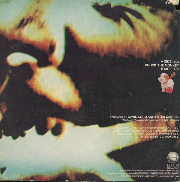 Peter Gabriel : Shock The Monkey (12", Maxi, All)