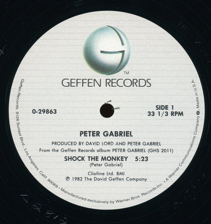 Peter Gabriel : Shock The Monkey (12", Maxi, All)