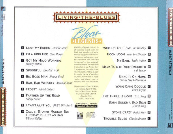 Various : Living The Blues - Blues Legends (CD, Comp, UNI)
