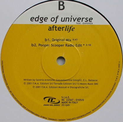 Edge Of Universe Feat. Dominick : Afterlife (12")