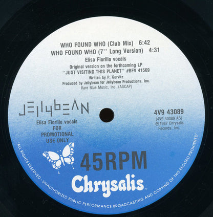 John "Jellybean" Benitez Featuring Elisa Fiorillo : Who Found Who (12", Promo)