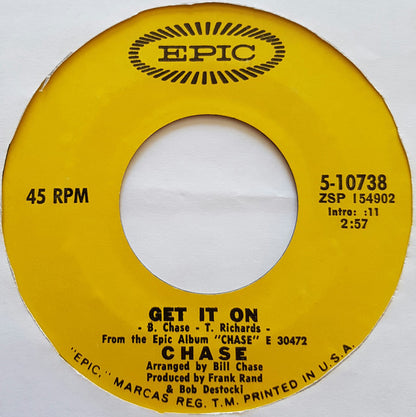 Chase (5) : Get It On / River (7", Single, Styrene, Pit)