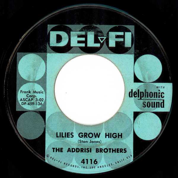 Addrisi Brothers : Cherrystone / Lilies Grow High (7", Single, Styrene, All)