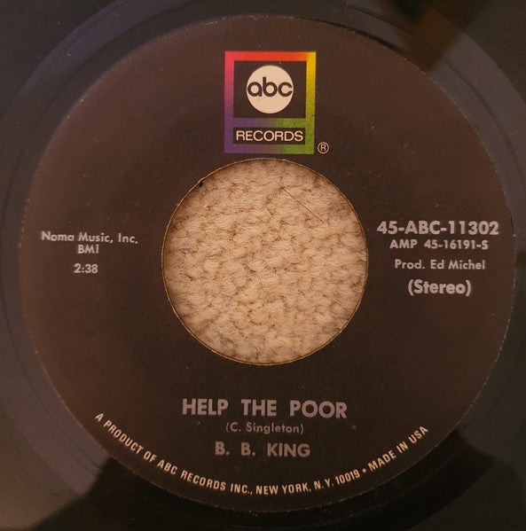 B.B. King : Help The Poor / Lucille's Granny (7")