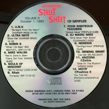 Various : Hitmakers Street Sheet Sampler Vol. 3 (CD, Comp, Promo)