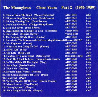 The Moonglows : The Chess Years Part 2 (CD, Album, Comp)