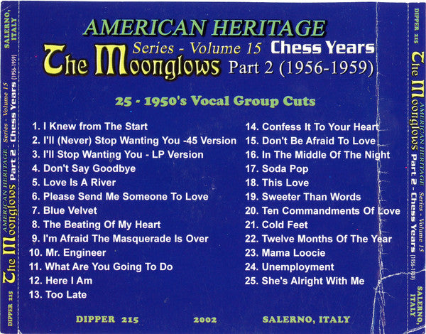 The Moonglows : The Chess Years Part 2 (CD, Album, Comp)