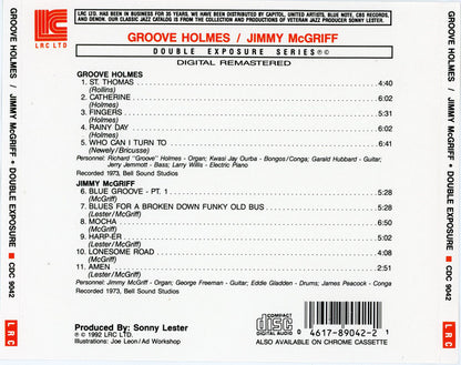 Richard "Groove" Holmes / Jimmy McGriff : Double Exposure (CD, Comp, RE, RM)