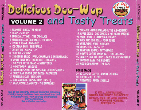 Various : Delicious Doo-Wop And Tasty Treats Volume 2 (CD, Comp)