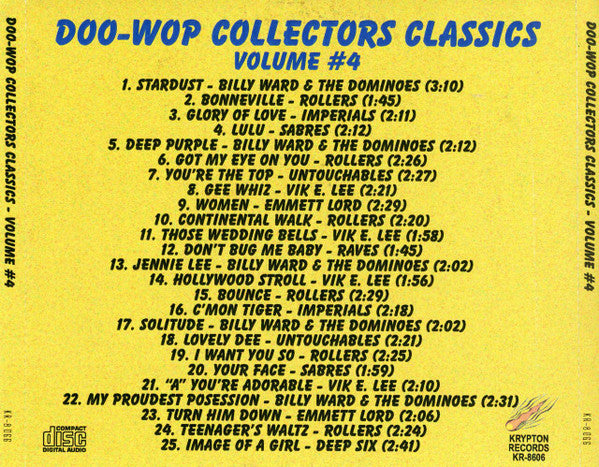Various :  Doo-Wop Collectors Classics Volume #4 (CDr, Comp)