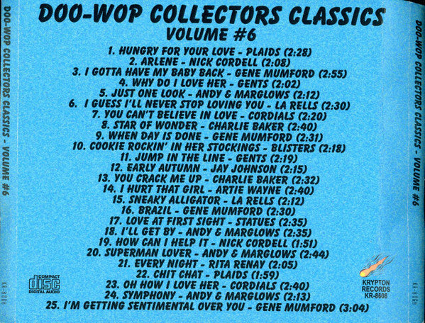 Various : Doo-Wop Collectors Classics Volume #6 (CDr, Comp)