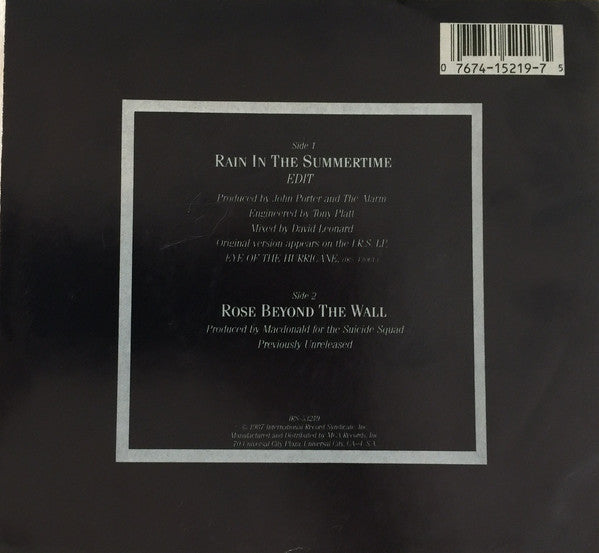 The Alarm : Rain In The Summertime (7", Single, Glo)