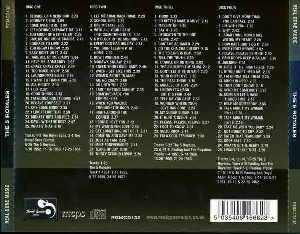 The 5 Royales : The Complete Singles 1952-1962 (4xCD, Comp, RM)