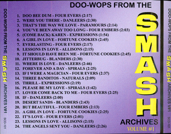 various : Doo-Wops From The Smash Archives Volume #1 (CDr, Comp)