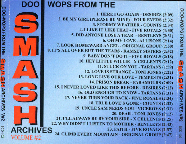 Various : Doo-Wops From The Smash Archives Volume #2 (CDr, Comp)