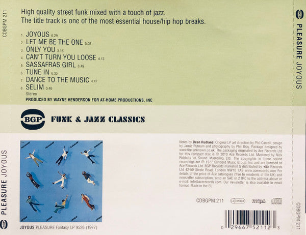Pleasure (4) : Joyous (CD, Album, RE, RM)