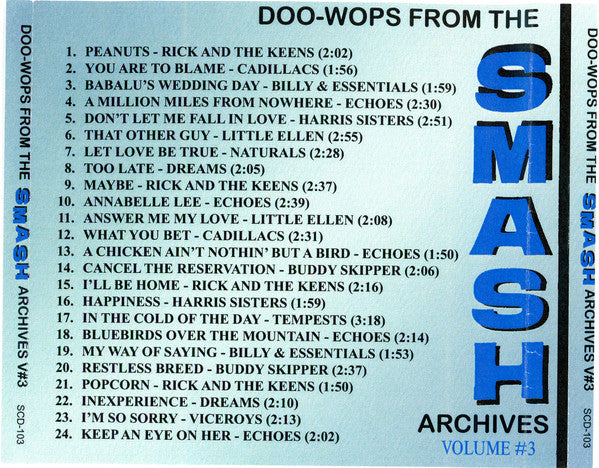 Various : Doo-Wops From The Smash Archives Volume #3 (CDr, Comp)