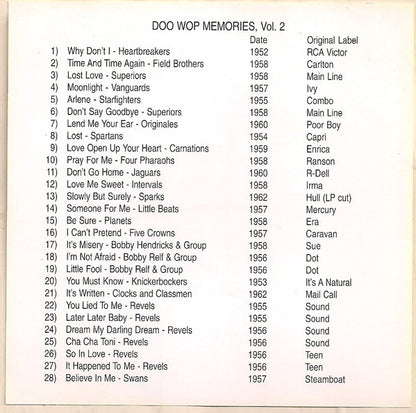 Various : Doo Wop Memories Volume 2  Doo Wop Merry Go Round (CD, Comp)