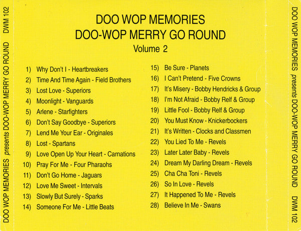 Various : Doo Wop Memories Volume 2  Doo Wop Merry Go Round (CD, Comp)