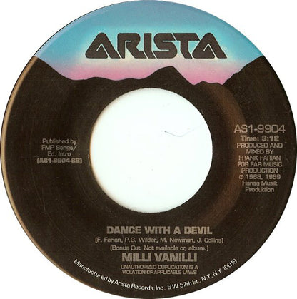 Milli Vanilli : Blame It On The Rain (7", Single)