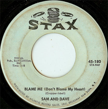 Sam & Dave : You Don't Know Like I Know / Blame Me (Don't Blame My Heart) (7", Single, Mono, Promo)