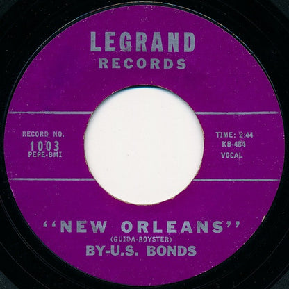 Gary U.S. Bonds : New Orleans / Please Forgive Me (7", Single, Styrene)