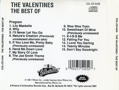 The Valentines : The Best Of The Valentines (CD, Comp, RE)