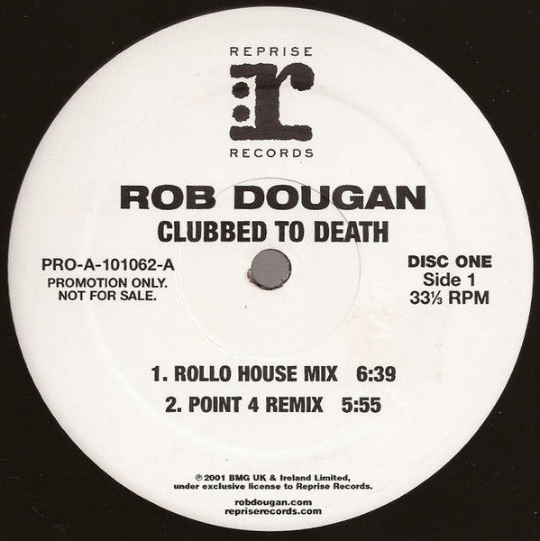 Rob Dougan : Clubbed To Death (2x12", Promo)