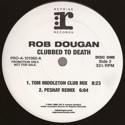Rob Dougan : Clubbed To Death (2x12", Promo)