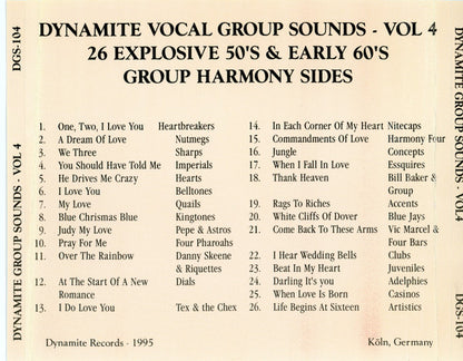 Various : Dynamite Vocal Group Sounds Vol. 4 : 26 Explosive Group Harmony Sides! (CD, Comp)