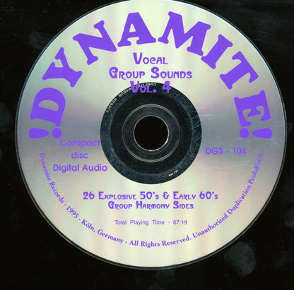 Various : Dynamite Vocal Group Sounds Vol. 4 : 26 Explosive Group Harmony Sides! (CD, Comp)